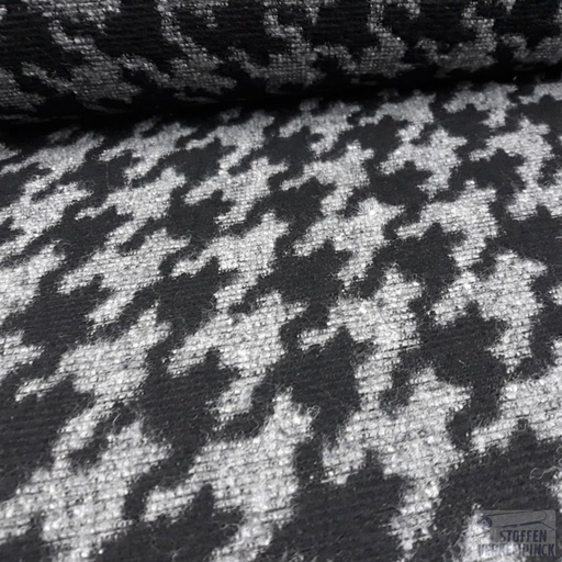 [TM-COURCHEVEL 641-1] Jacquard Pied de Signe Zwart & Grijs