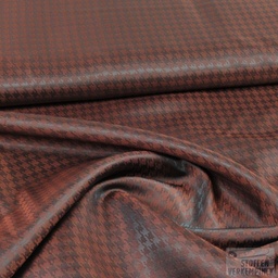 [ZA-006167-11] Jacquard Voering Pied de Poule Cognac