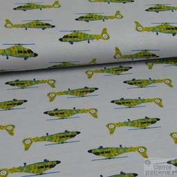 [VE-05456-001] Jersey Print Helicopters Light Grey