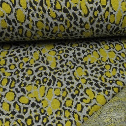[NO-16360-034] Jersey Jacquard Cheetah Ochre