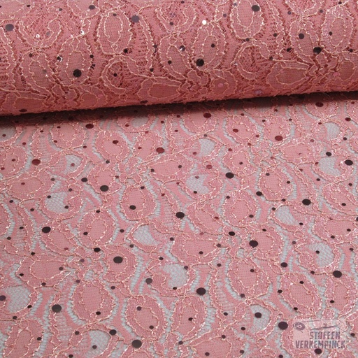 [BEW-1015] Kant met Pailletten Rose
