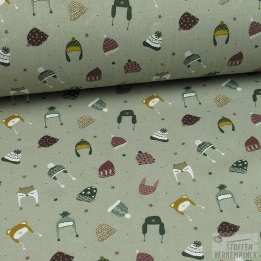 [MC-POPLINGINGER-7003] Katoen Print Mutsen