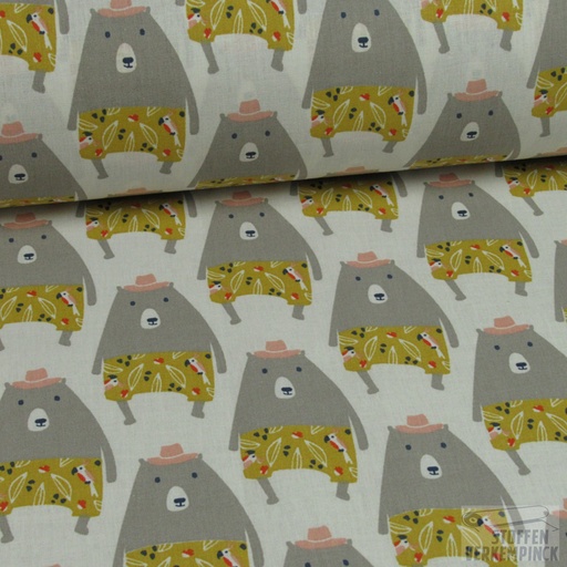 [DO-37NOUBTAM150] Katoen Print Swaggy Bear