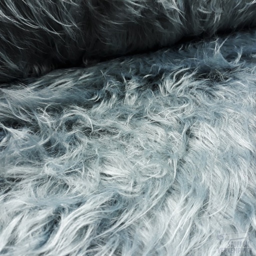 [MC-PELO LARGO-1001] Langharig Nepbont Licht Grijs