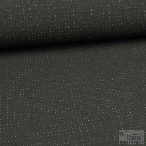 [NO-14317-054] Lengtestretch Jacquard Stipjes Zwart