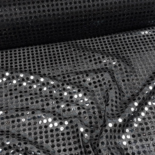 [OD-C4059-BLACK] Paillettenstof Black