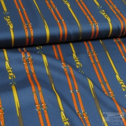 [EDI-S92121-400] Polyester Print Belts Navy