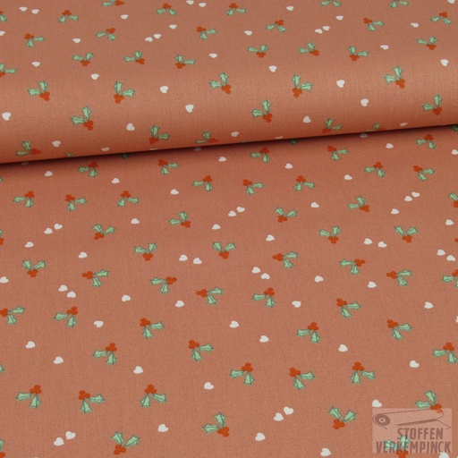 [VE-09142-027] Popelin Christmas Hulst Salmon