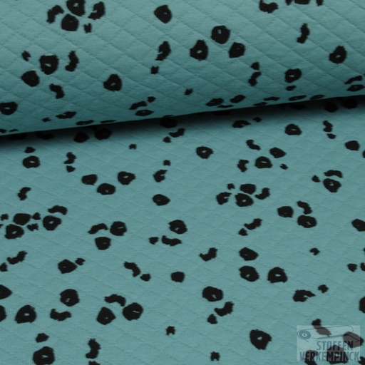 [VE-08835-028] Quilt 3 laags animal print - fresh sage