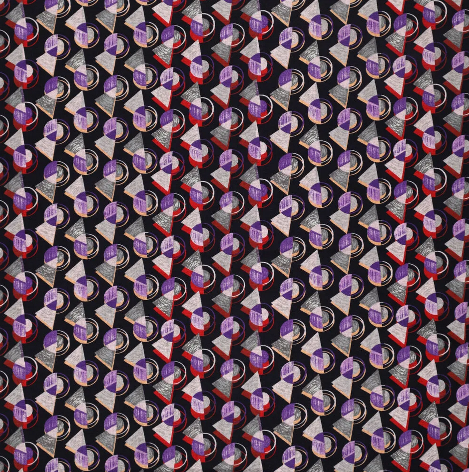 Dubbeljersey Disco Circles Purple
