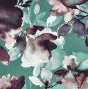 Viscose Twill Painted Floral Old Green