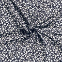 Viscose poplin print bladeren marine