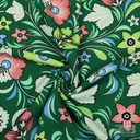 Crêpe Viscose Sixty Flowers Groen