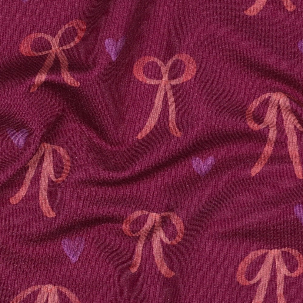 Sweat Digital Bows & Hearts Dark Rose