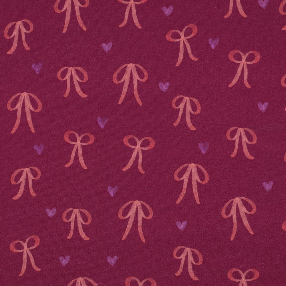 Sweat Digital Bows & Hearts Dark Rose