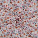 Fine Popeline Digi. Rose Flowers White