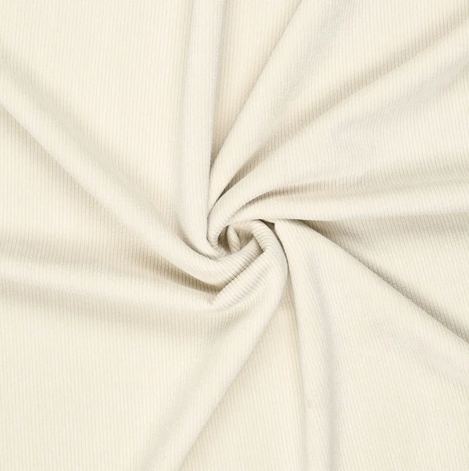 Soepele Corduroy met Teddy Offwhite