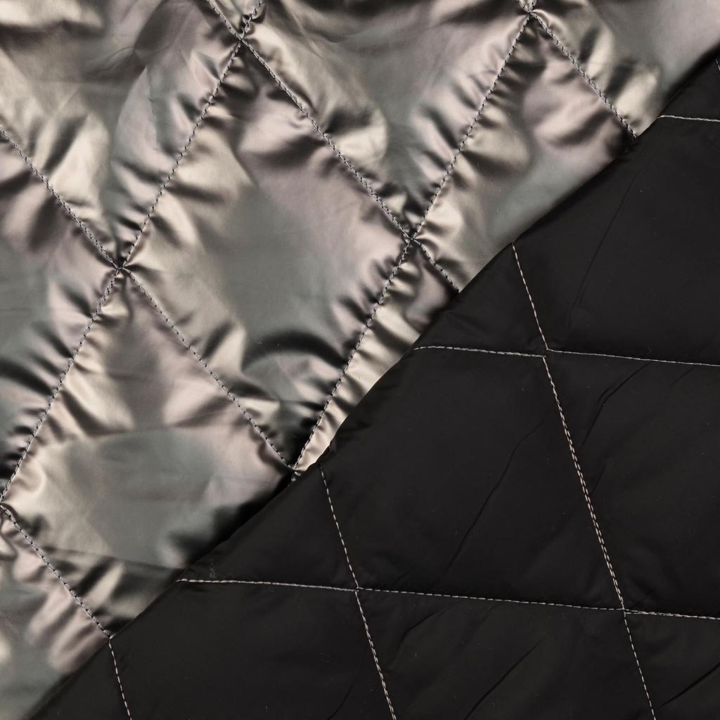 Metallic Quilted Fabric - Silver