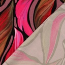 Visc. twill dig. Print Leaves Pink