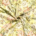 Viscose crepe print bloemen geel