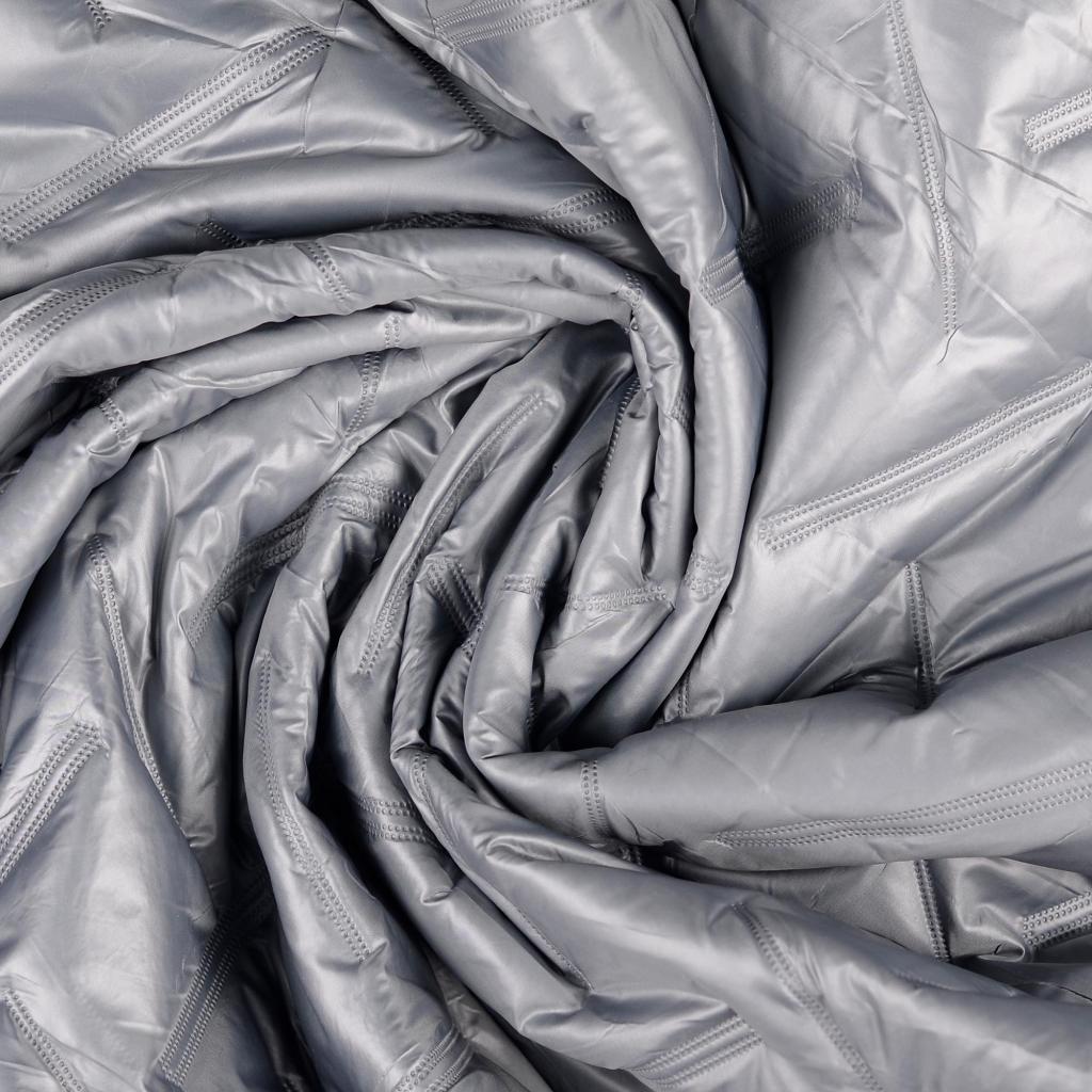 Embossed Quilted Fabric Grey