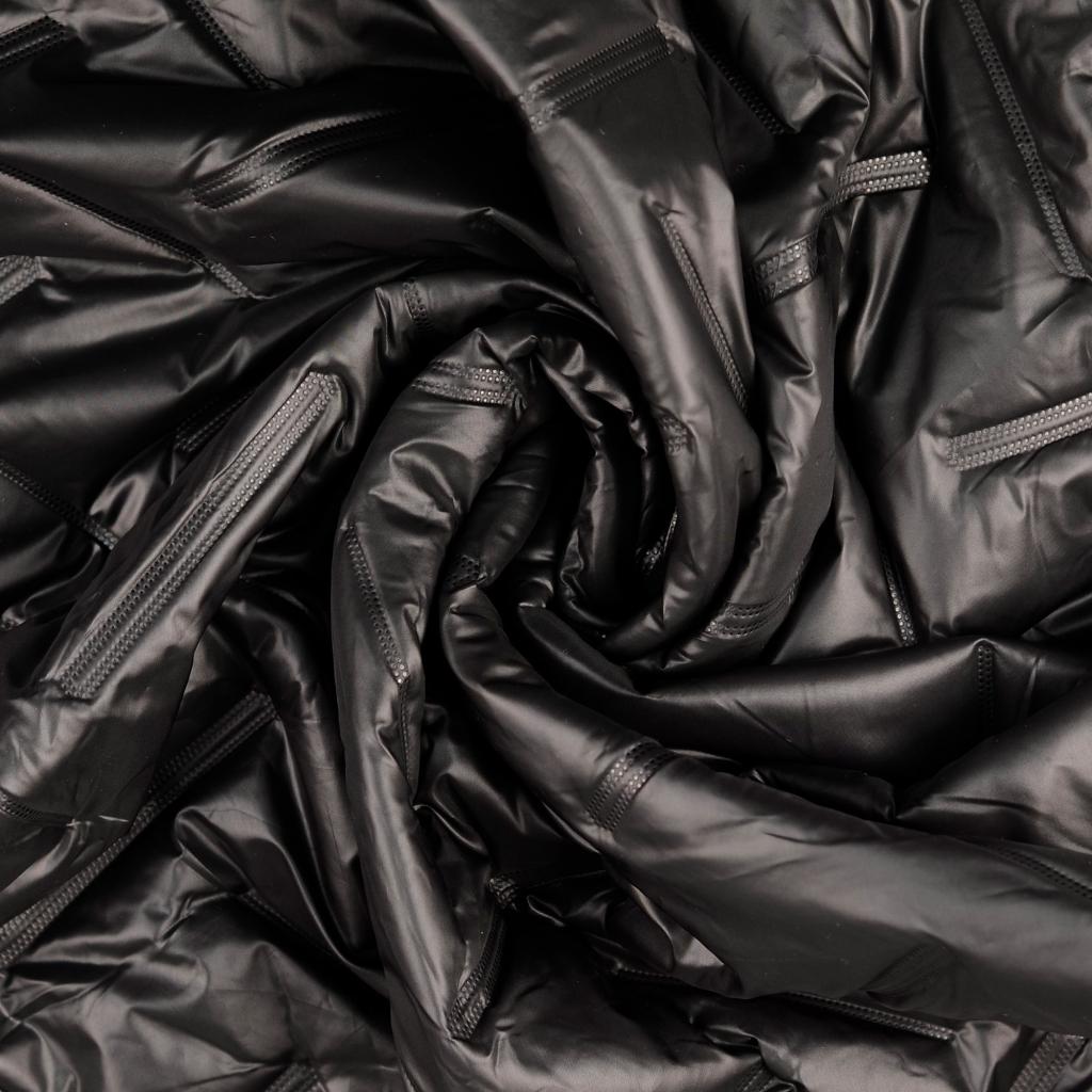 Embossed Quilted Fabric Black