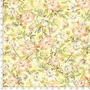 Viscose crepe print bloemen geel