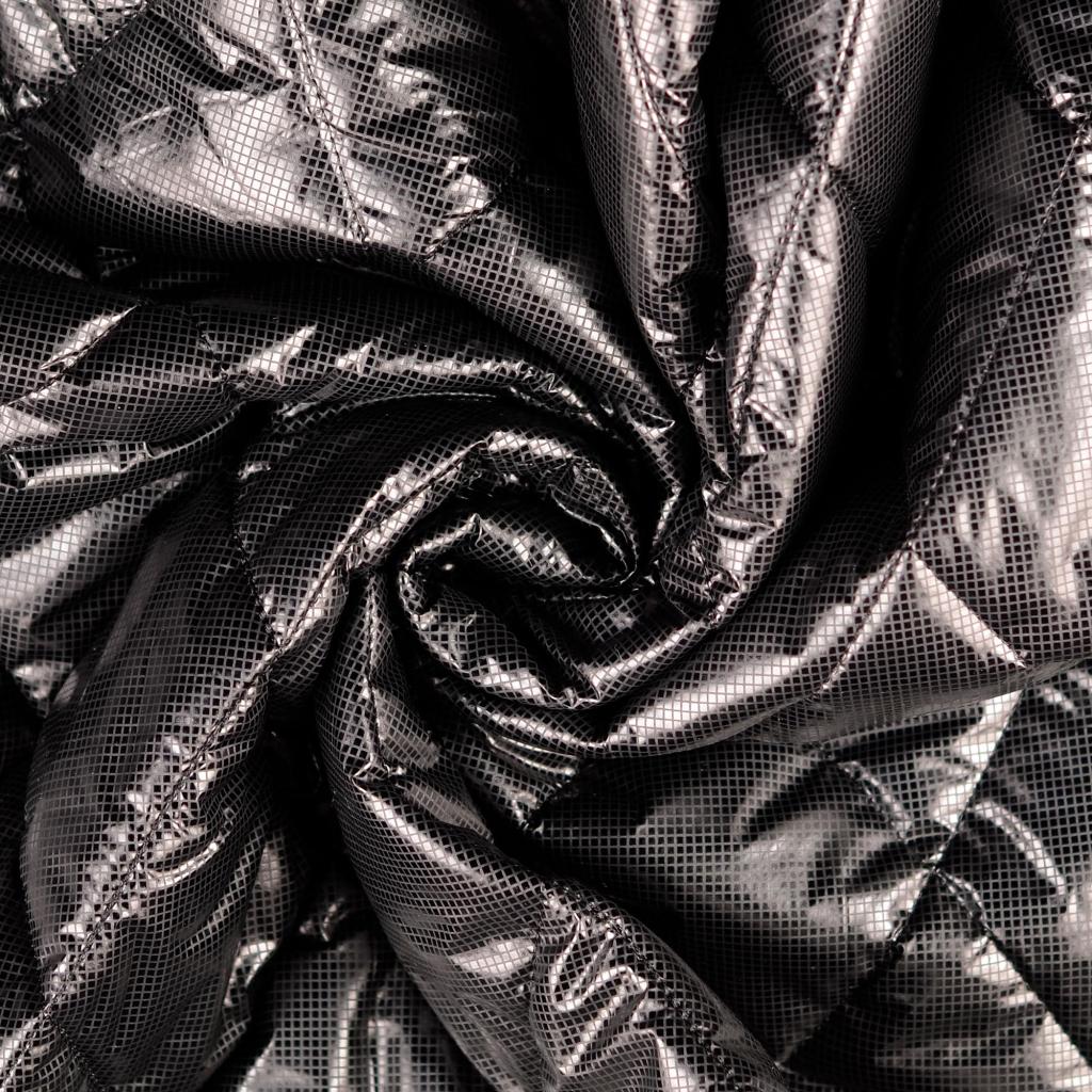 Quilted Fabric with Foil Grey