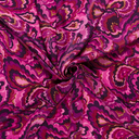 Velvet Satin Big Paisley Fuchsia