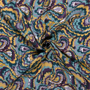 Velvet Satin Big Paisley Petrol