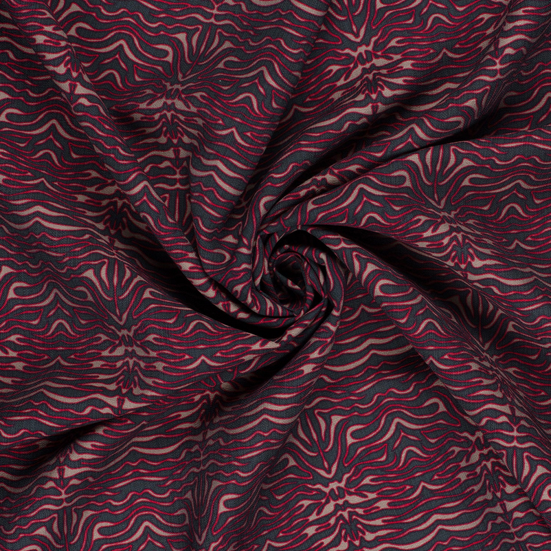 Viscose Nylon Mirror Image Wine