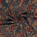 Jersey Angora Brushed Paisley Navy