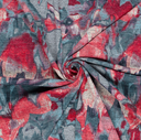 Jersey Angora Brushed Blurred Flowers Blue