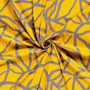 Viscose stretch print abstract geel