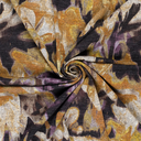 Jersey Angora Brushed Blurred Flowers Ochre