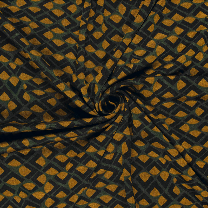 Dubbeljersey Mosaic Ochre/Kaki