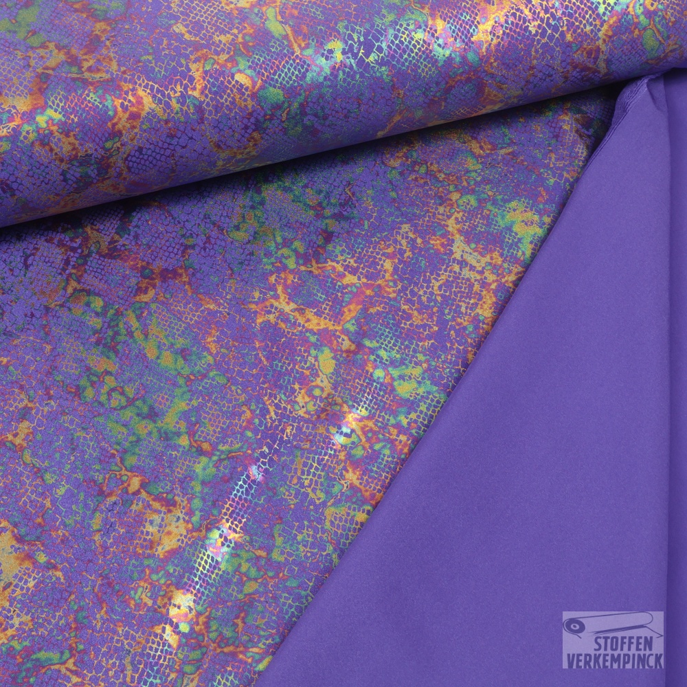 Lycra Jersey Snake Foil Purple