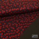 Dubbeljersey Mosaic Red/Purple