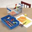 Q-line opbergbox met inzet 6L (30x20x14,5cm) transparant blauw