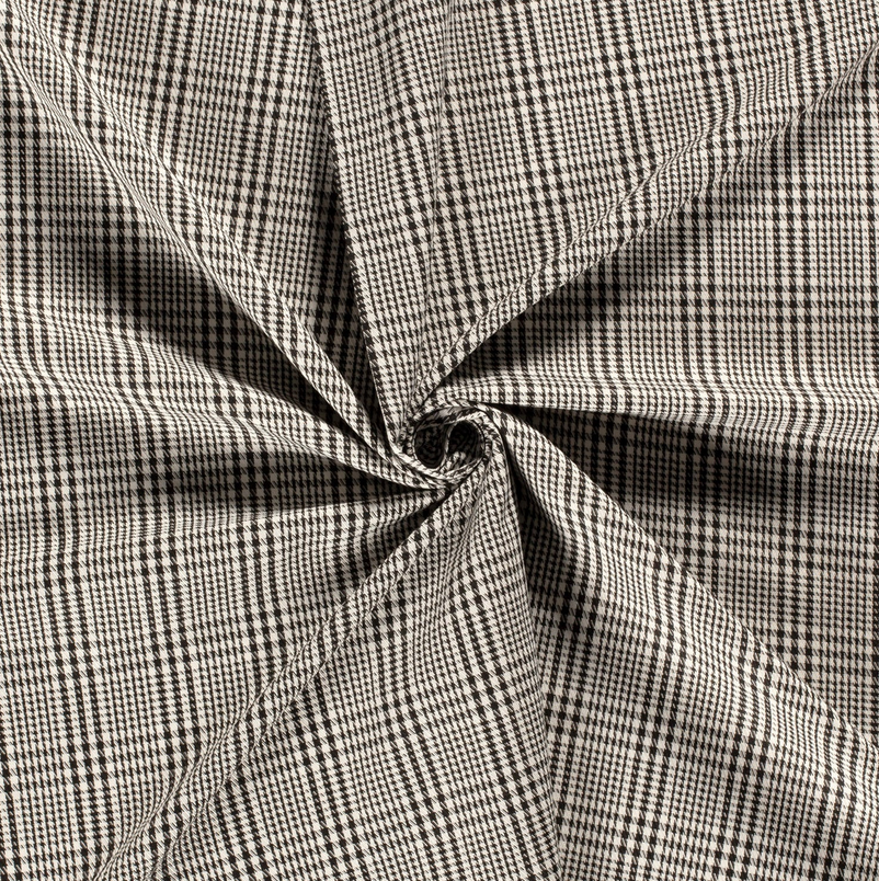Gabardine Prince de Galle Black/White
