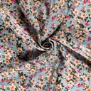 Viscose/ny crepe print bloemen babyblauw