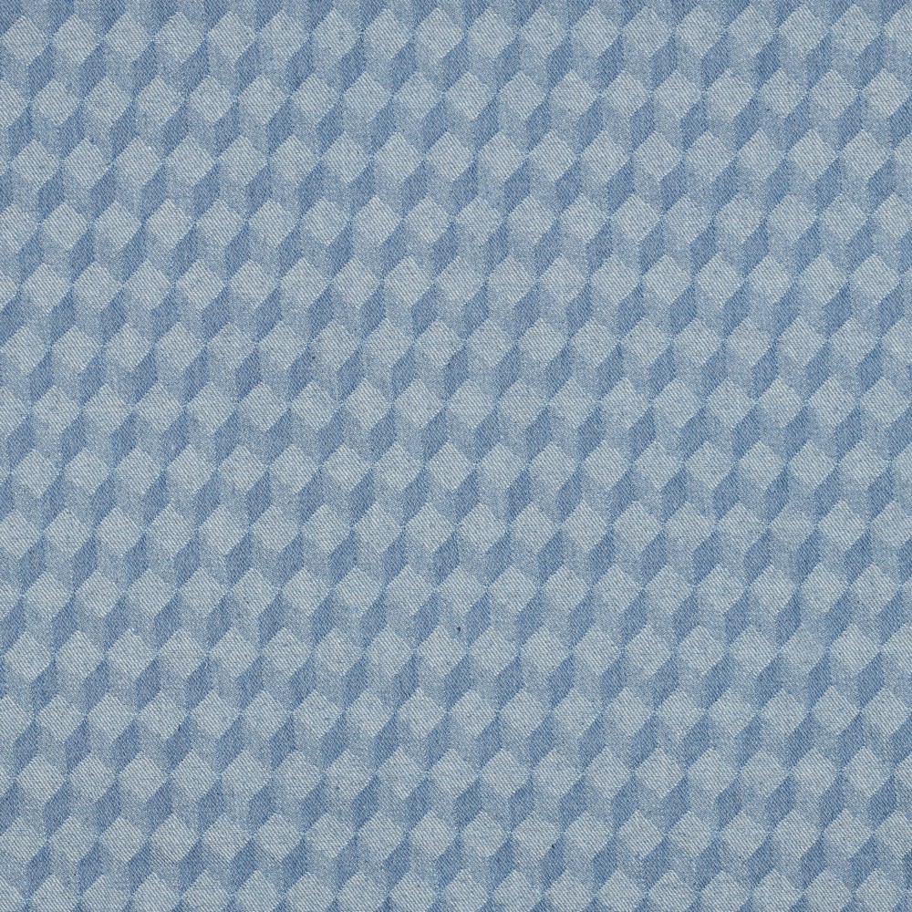 Denim Jacquard Abstract Light Blue