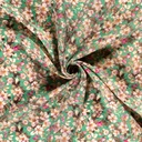Viscose/ny crepe print bloemen groen