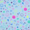 Jersey Neon Doodles Light Blue