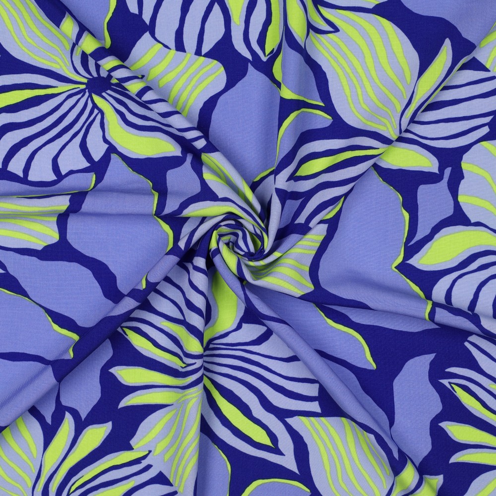 Lenzing Ecovero Flowers Cobalt