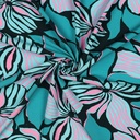 Lenzing Ecovero Flowers Petrol