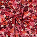 Matelassé Velvet Digi. Flowers Fuchsia