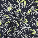 Stretch Magnolia Modern Flowers Navy