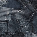 Jersey Digital Jeans Pockets Navy