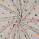 Jersey Melange Neon Hearts Ecru
